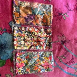 Johnny Was silk Colorful Patterned Face Masks Set of 3